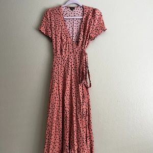 Pink Wrap Dress